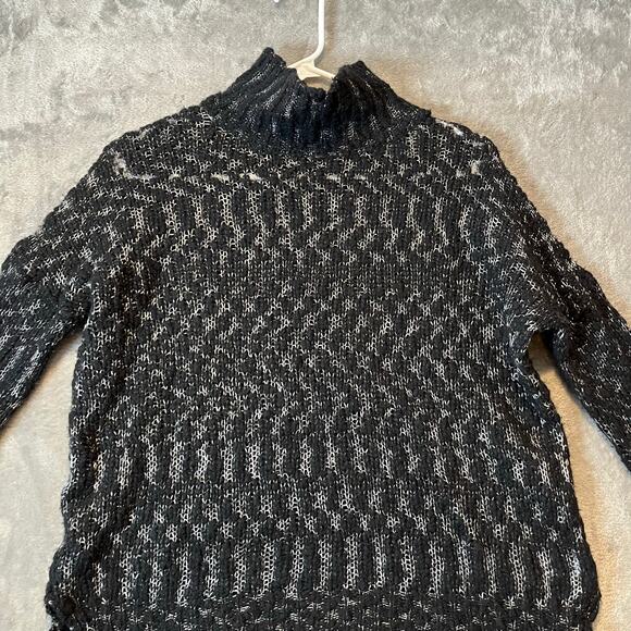 Velvet by Graham‎ and Spencer Sz XS Wool Blend Black Knit Sweater Long Sleeve - Picture 2 of 8